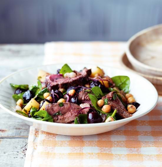 Lamb, Chick Pea and Cherry Salad